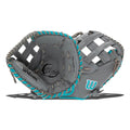 Wilson A500 Siren 32" Fastpitch Softball Catcher Mitt Grey/Teal Right Hand Throw