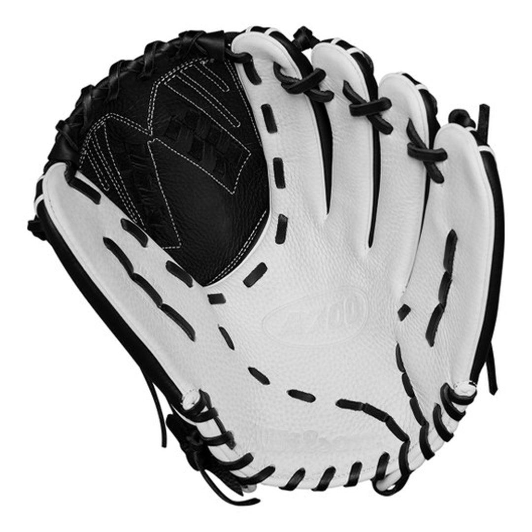 Wilson A700 Fastpitch Softball Series 12.5" Fielders Glove - Black/White