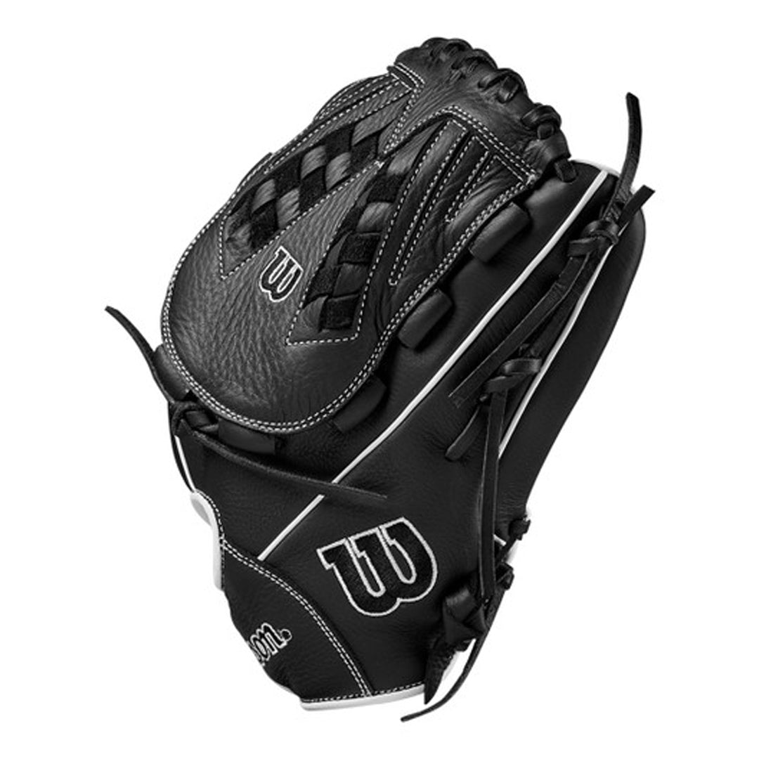 Wilson A700 Fastpitch Softball Series 12.5" Fielders Glove - Black/White