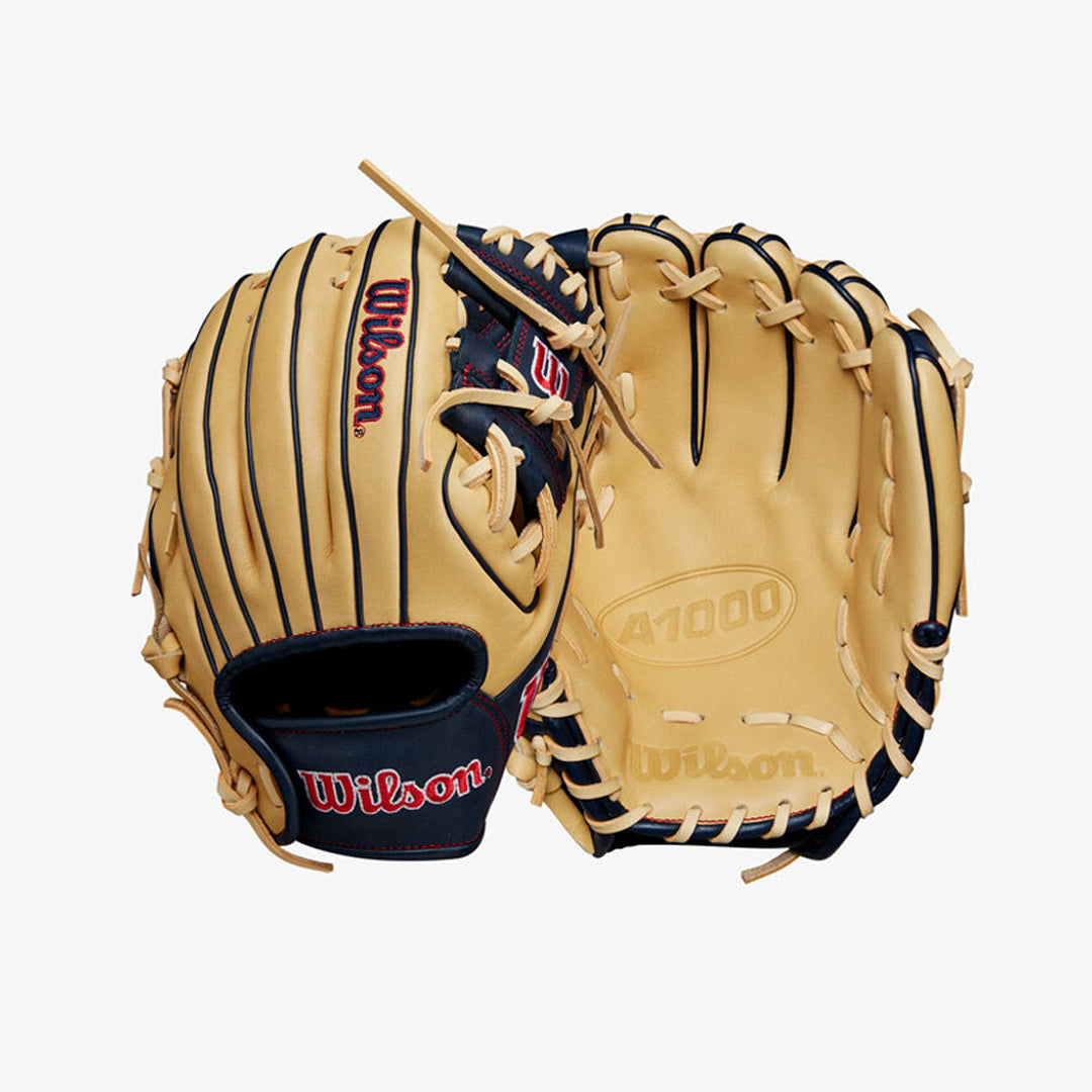 A1000® PF11 11” Infield Baseball Glove - Blonde/Navy/Red