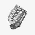 2024-2025 A1000® T125 12.5” Outfield Fastpitch Softball Glove - White/Grey