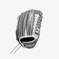 2024-2025 A1000® T125 12.5” Outfield Fastpitch Softball Glove - White/Grey