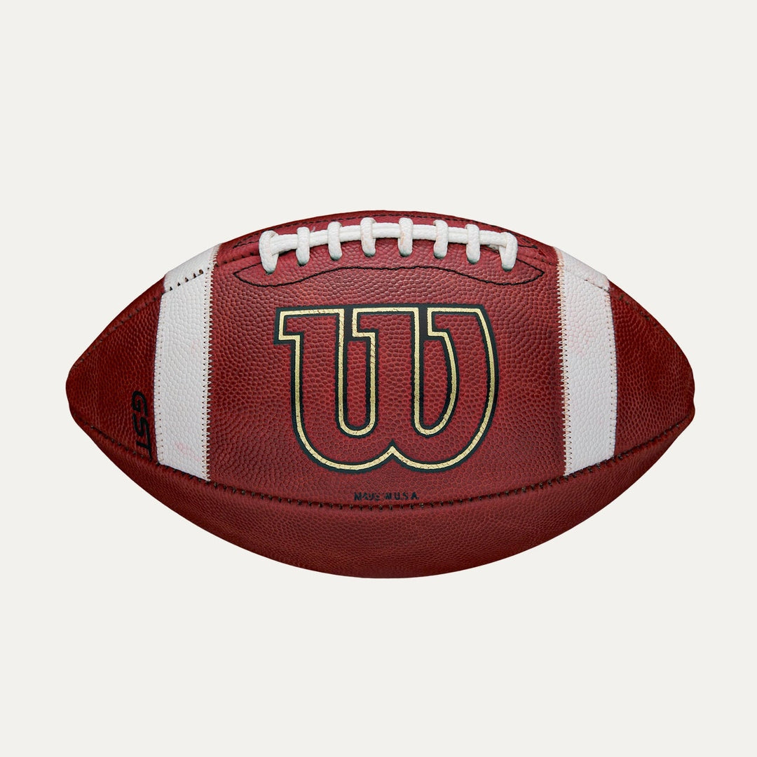 Wilson GST Red Leather Game Football