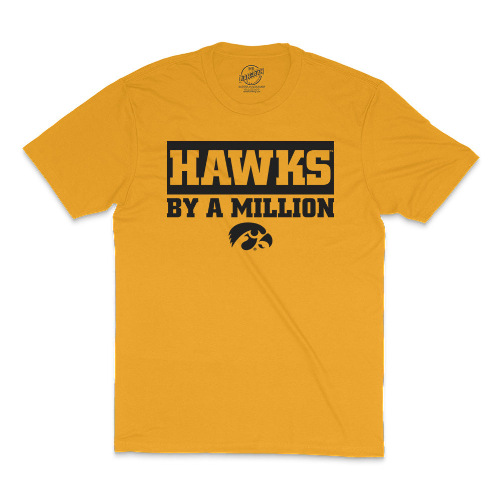 Hawks By A Million Block Design Triblend Short Sleeve Tee