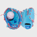Rawlings Players Series Youth 9" Baseball Glove w/Ball - Columbia Blue/Scarlet