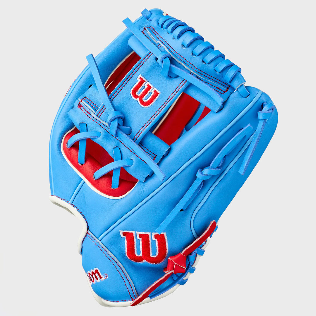 Wilson 2027 A500 11.5" Infield 27 w/ Quick-Fit Wrist System - Red/Cool Blue/White