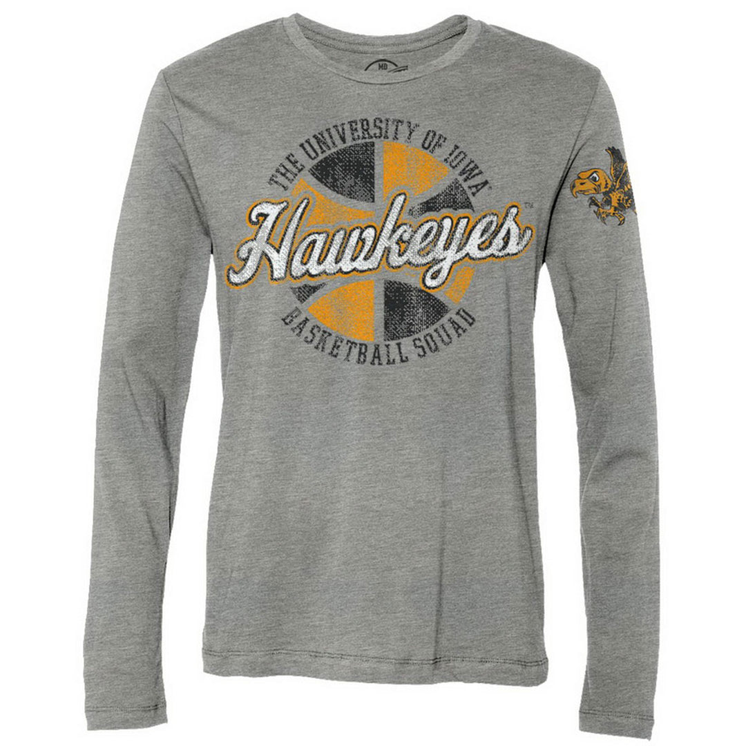 Retro Hawkeyes Basketball Squad Long Sleeve Tee