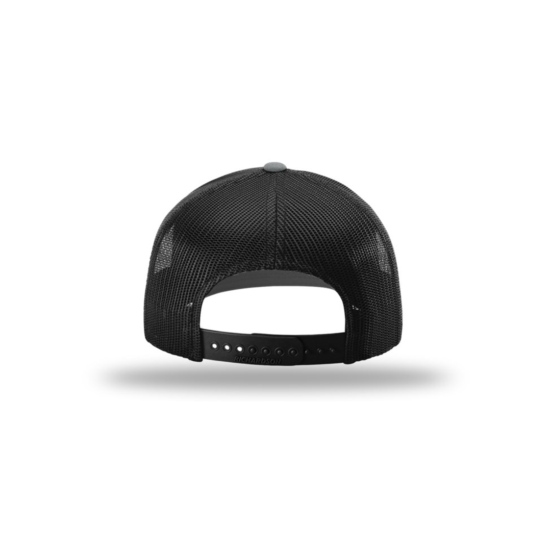 Iowa Hawkeye Tigerhawk Leather Patch Cap - Heather Grey/Black