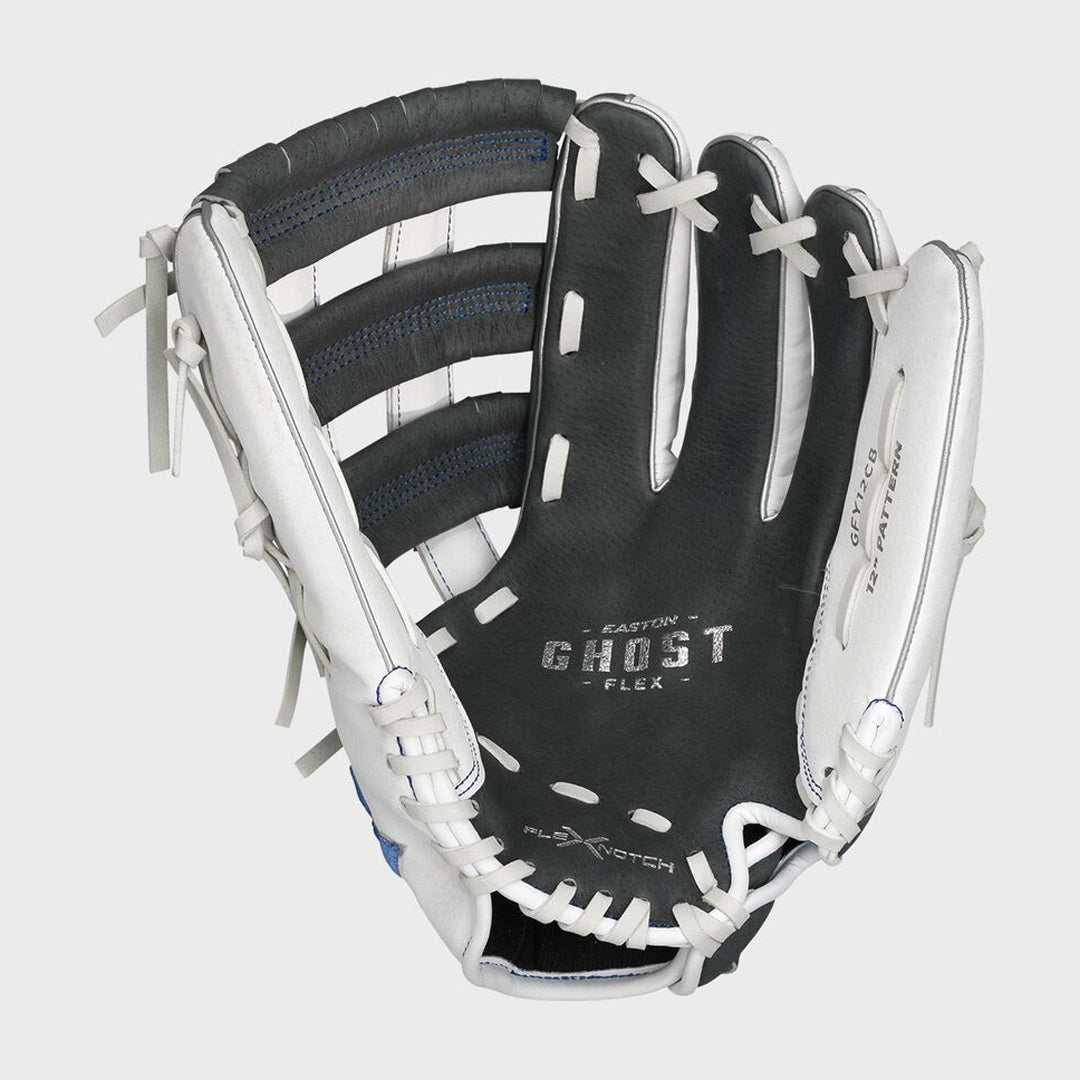 Easton Ghost Flex Youth Series 12" Softball Glove - Gray/White/Carolina