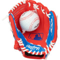 Rawlings Players Series Youth 9" Baseball Glove w/Ball - Scarlet/Royal
