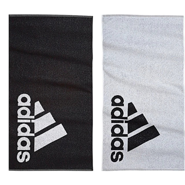 Adidas quick-drying cotton towel (50 cm x 100 cm) Black/White
