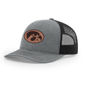 Iowa Hawkeye Tigerhawk Leather Patch Cap - Heather Grey/Black
