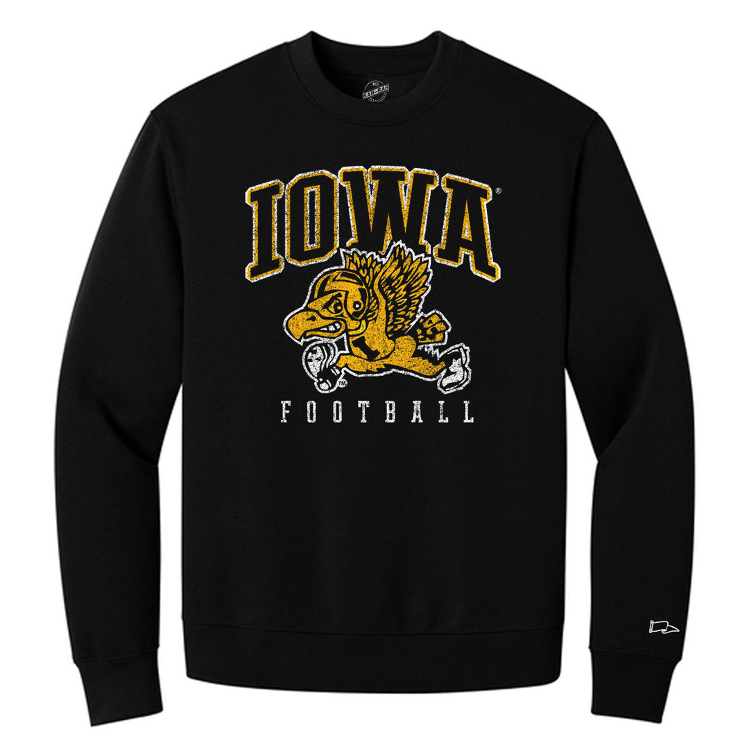 Iowa Football Running Herky Heavyweight Crewneck