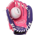 Rawlings Players Series Youth 9" Baseball Glove w/Ball - Pink/Purple