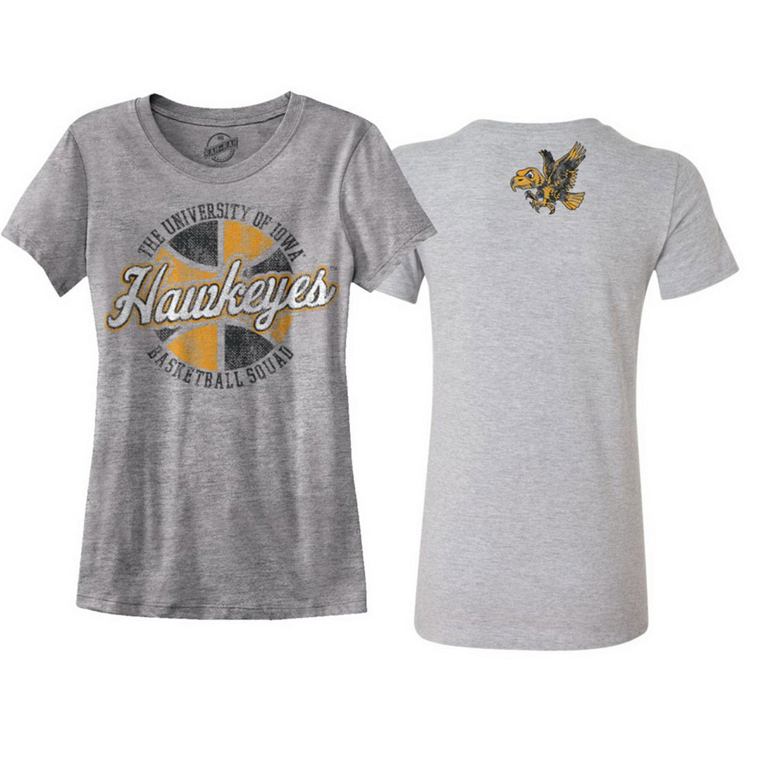 Retro Hawkeyes Basketball Squad Ladies Short Sleeve Tee