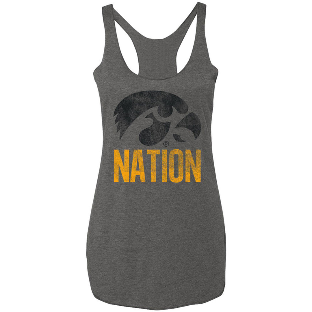 Hawkeye Nation Ladies Triblend Racerback Tank