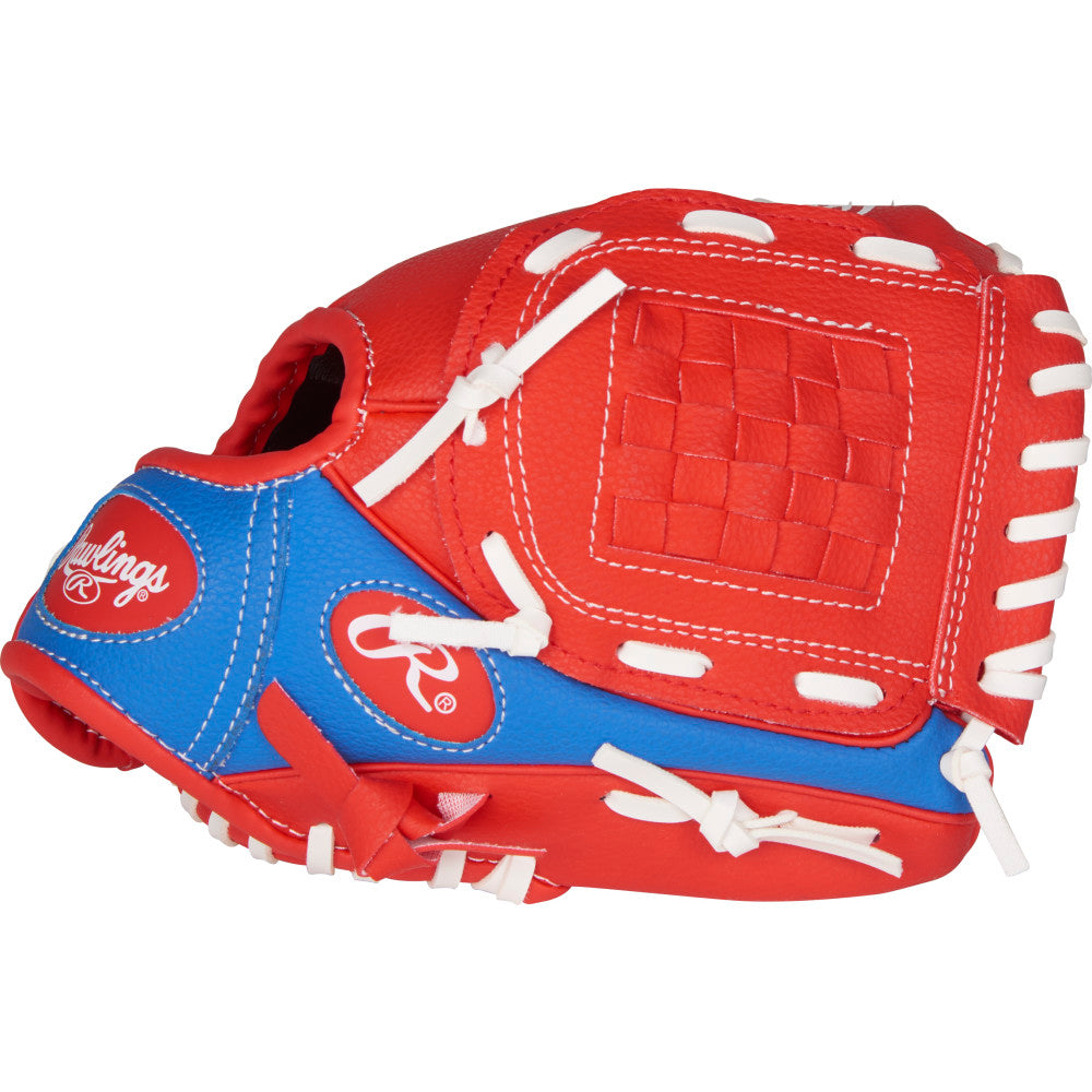 Rawlings Players Series Youth 9" Baseball Glove w/Ball - Scarlet/Royal