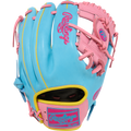 Rawlings Heart of the Hide Spring Break 11.5" Infield Baseball Glove - Columbia Blue/Pink