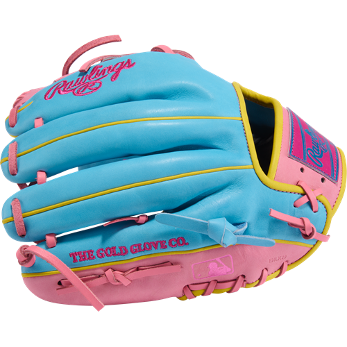 Rawlings Heart of the Hide Spring Break 11.5" Infield Baseball Glove - Columbia Blue/Pink