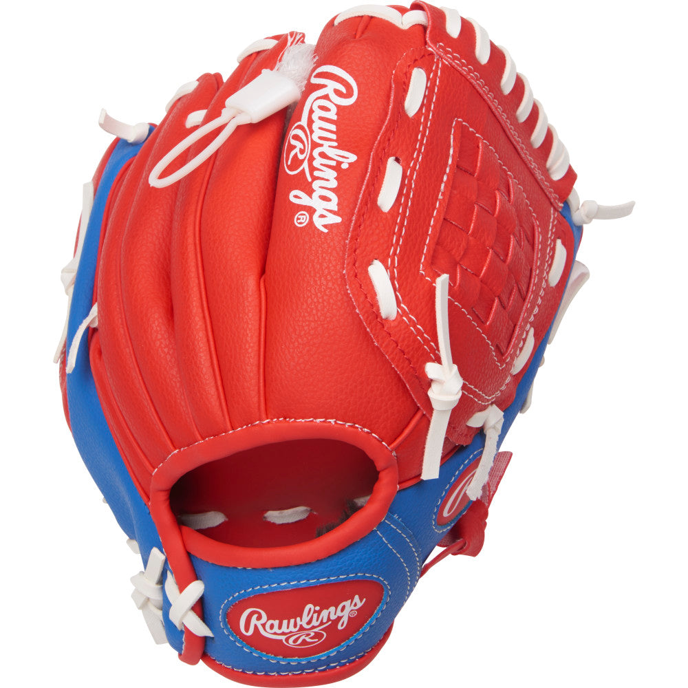 Rawlings Players Series Youth 9" Baseball Glove w/Ball - Scarlet/Royal