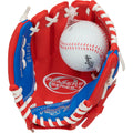 Rawlings Players Series Youth 9" Baseball Glove w/Ball - Scarlet/Royal
