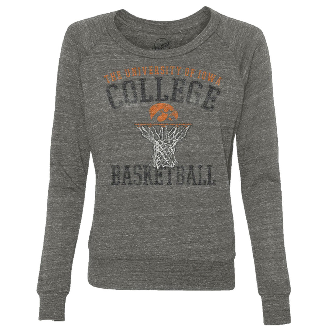 Vintage Iowa College Basketball Ladies Slouchy Pullover
