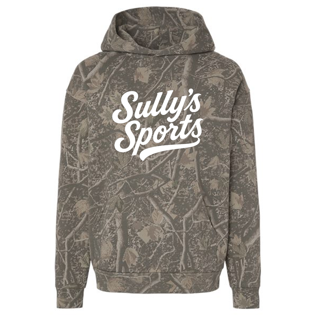 Sully's Sports Script Camo Wash Heavyweight Hoodie