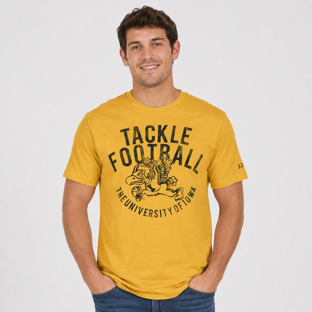 Vintage Herky Tackle Football Triblend Short Sleeve Tee