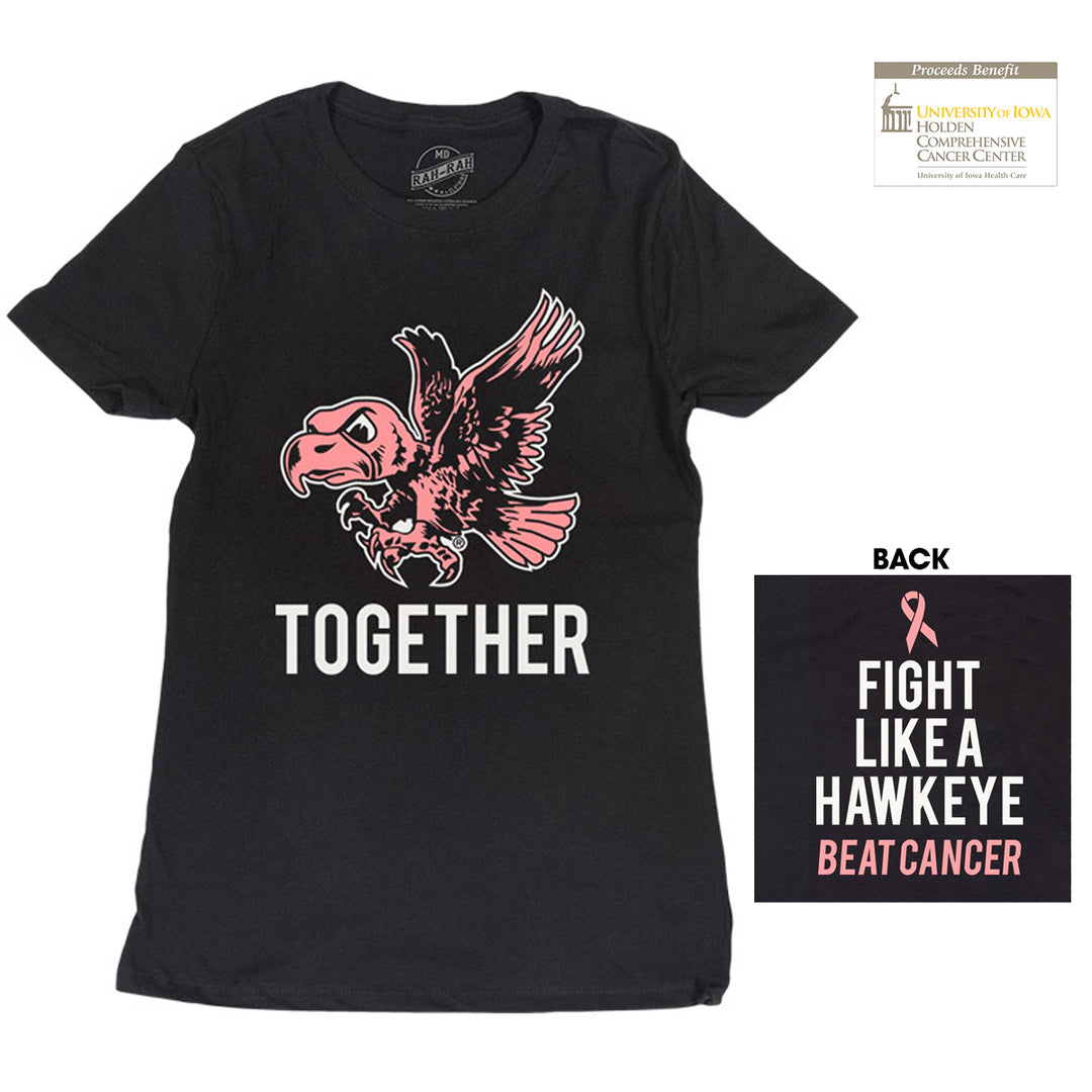 Beat Cancer, Fight Like A Hawkeye Together Ladies Short Sleeve Tee