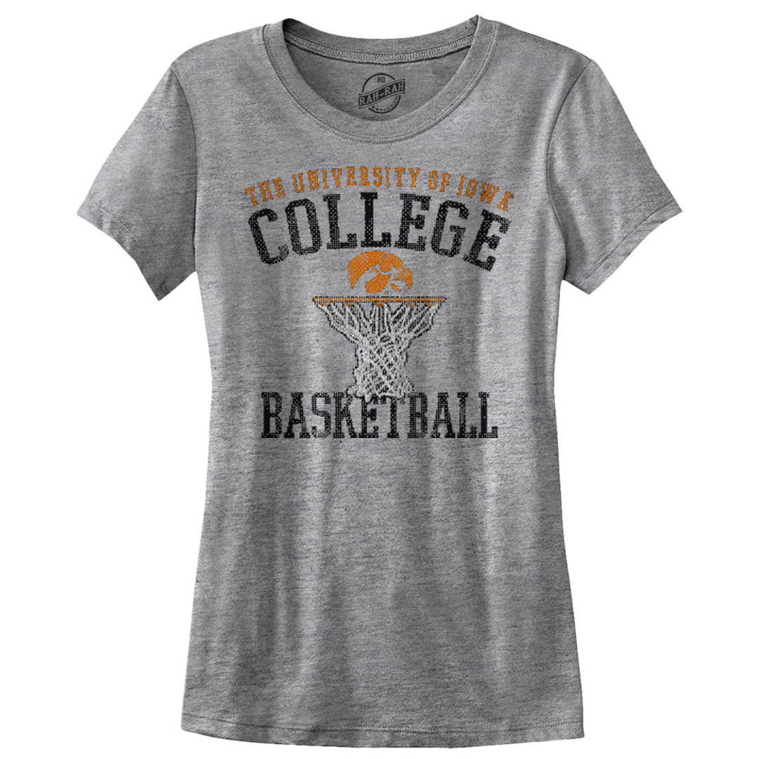 Vintage Iowa College Basketball Ladies Short Sleeve Tee