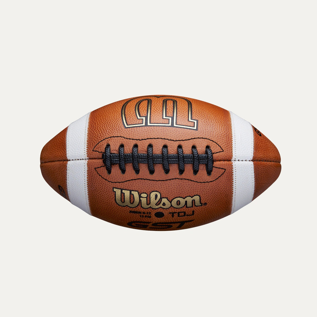 Wilson GST Tan Leather Game Football - Youth