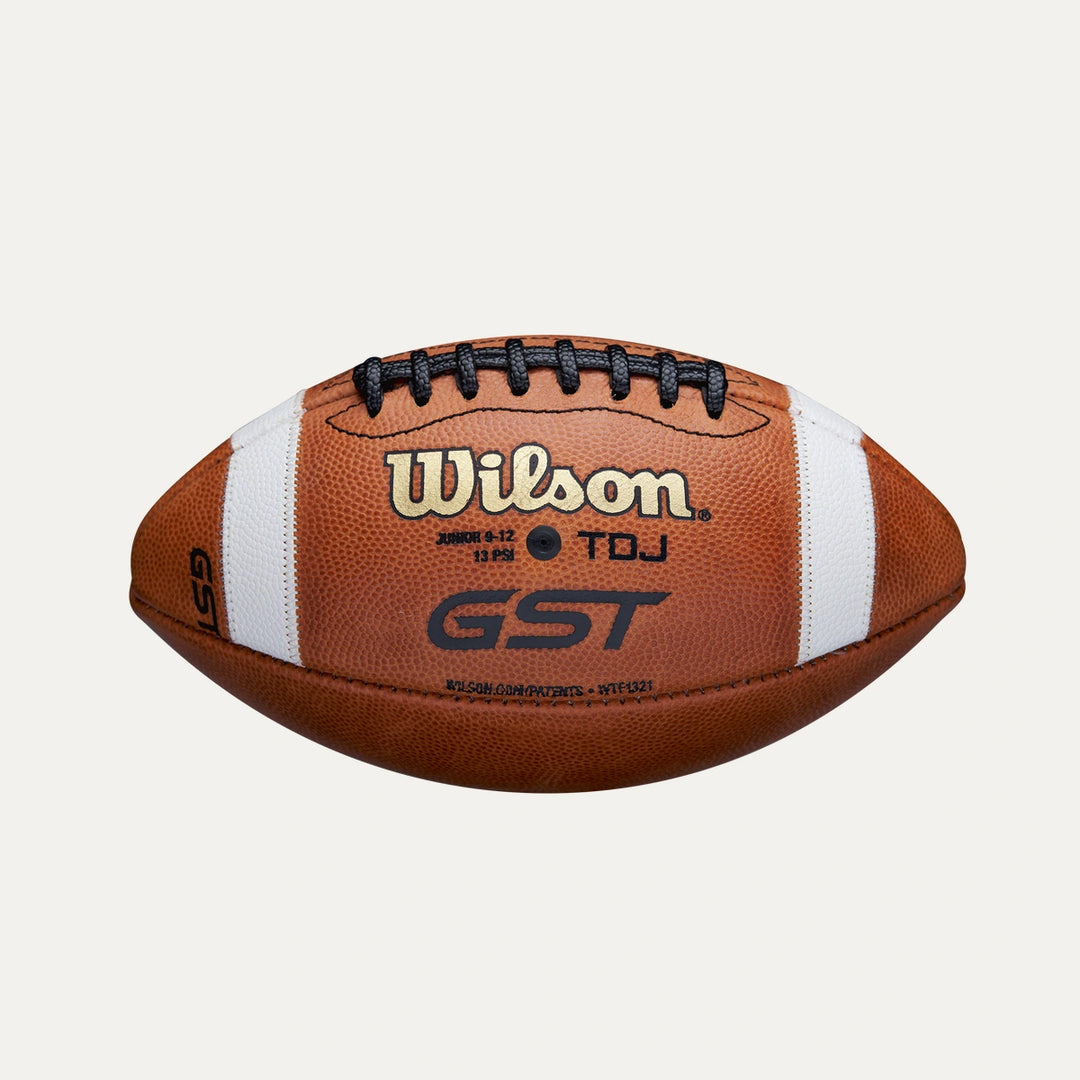Wilson GST Tan Leather Game Football - Youth