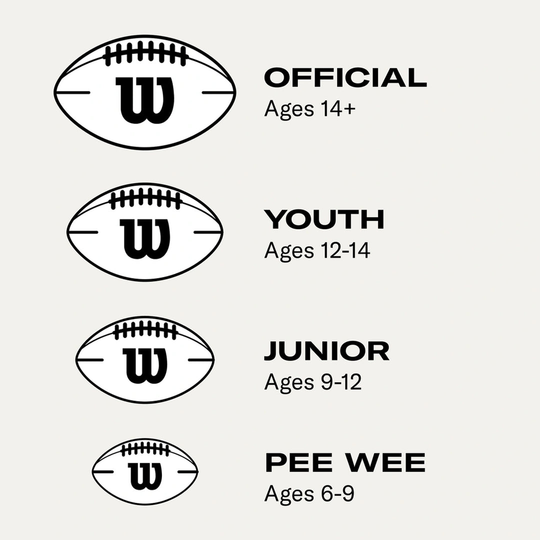 Wilson GST Tan Leather Game Football - Youth