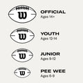Wilson GST Tan Leather Game Football - Youth