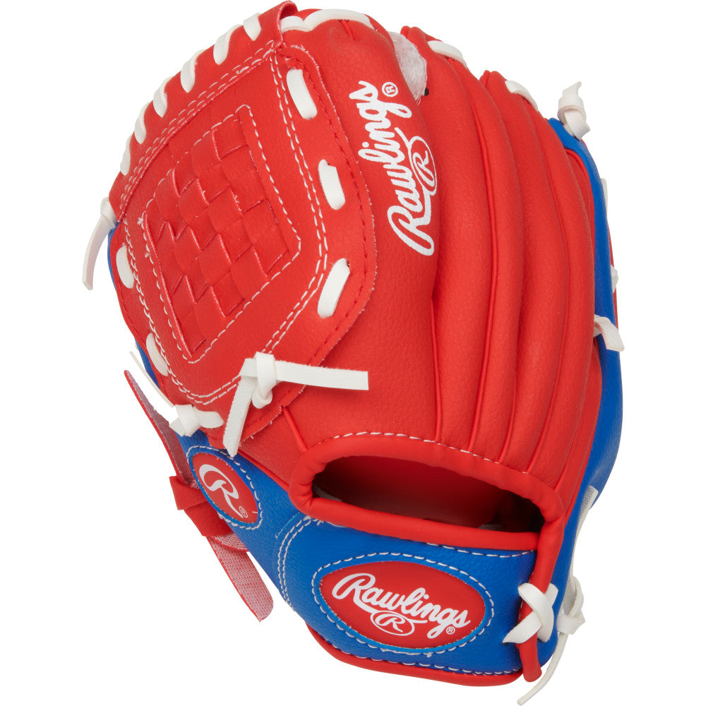 Rawlings Players Series Youth 9" Baseball Glove w/Ball - Scarlet/Royal